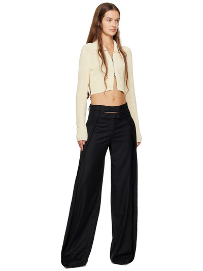 AYA MUSE Black Pleated Trousers outlook