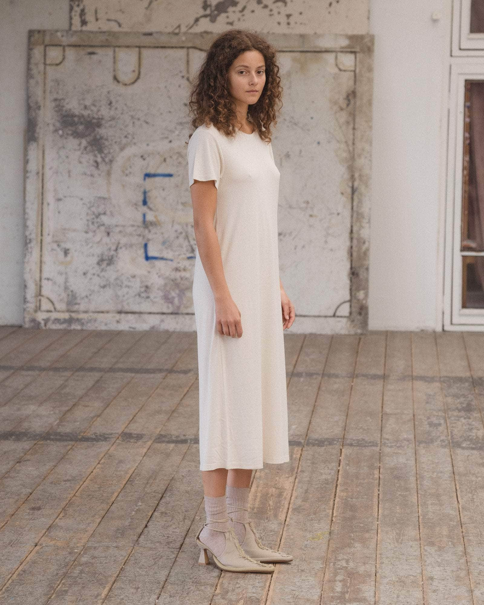 Silk Tee Shirt Dress - Wild Silk Jersey - 3