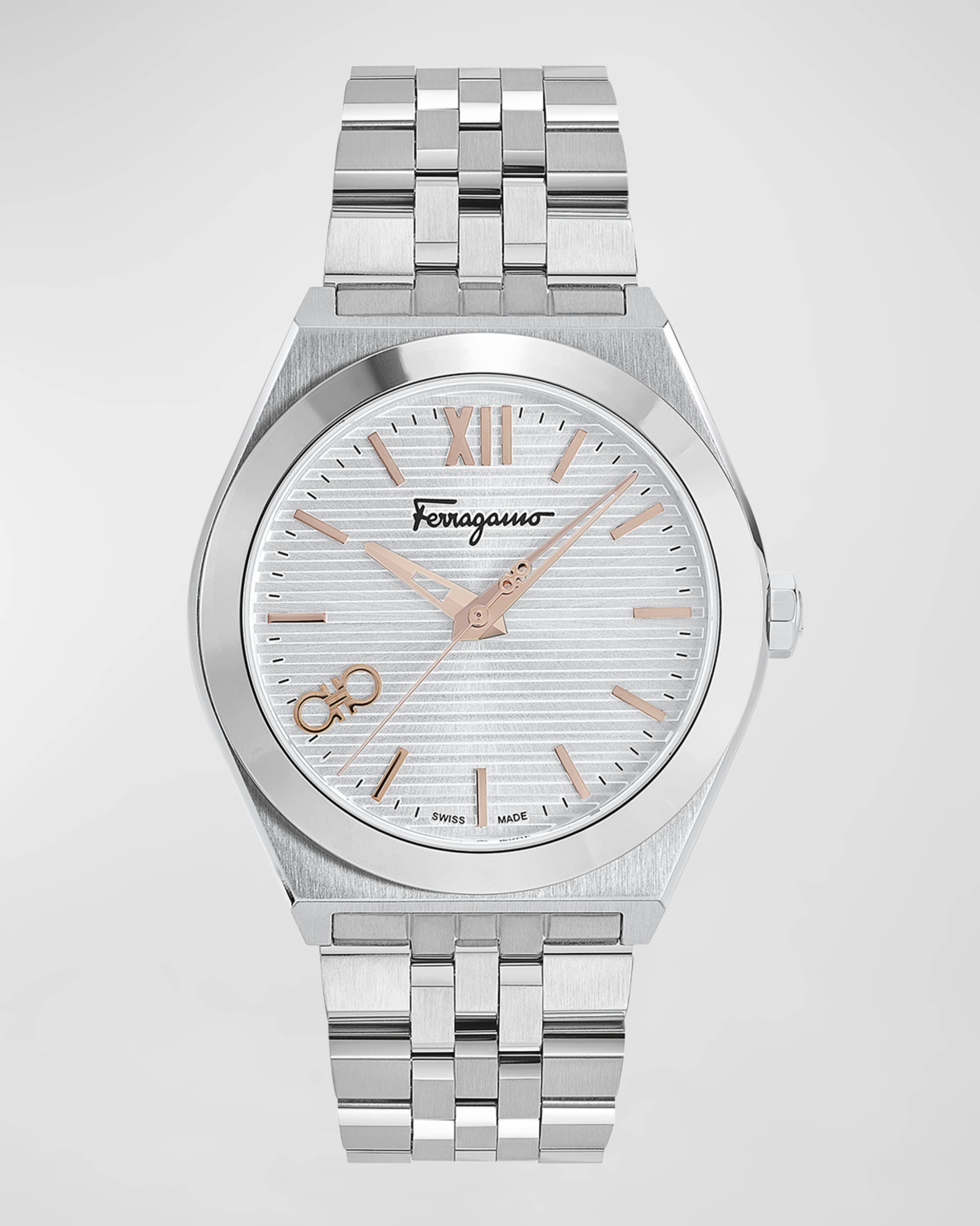 Men's Vega New Stainless Steel Bracelet Watch, 40mm - 1