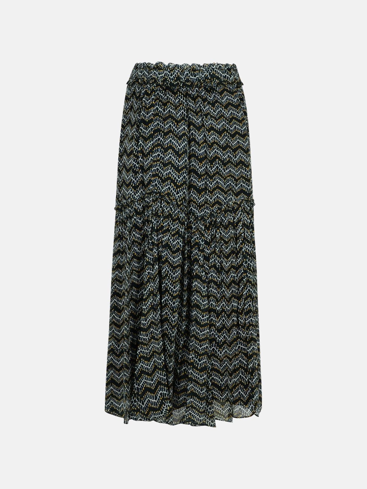 'VERONIQUE' BLACK VISCOSE SKIRT - 3