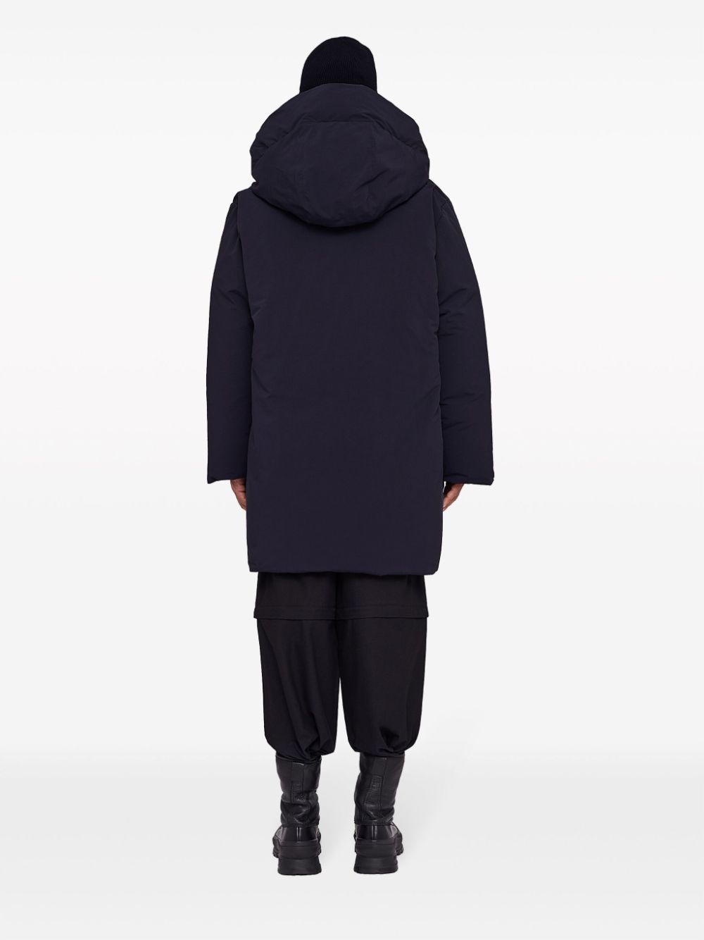 mid-length hooded down jacket - 4