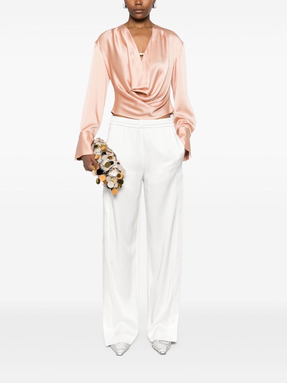 cowl-neck blouse - 2