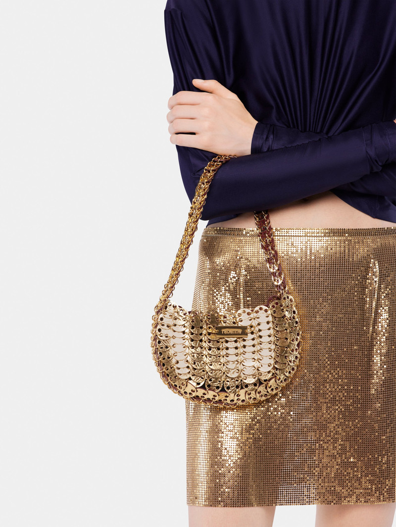 rabanne MOON REVERSIBLE FLIP BAG IN LEATHER outlook