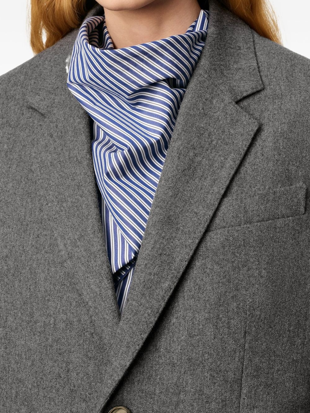 wool flannel blazer - 6