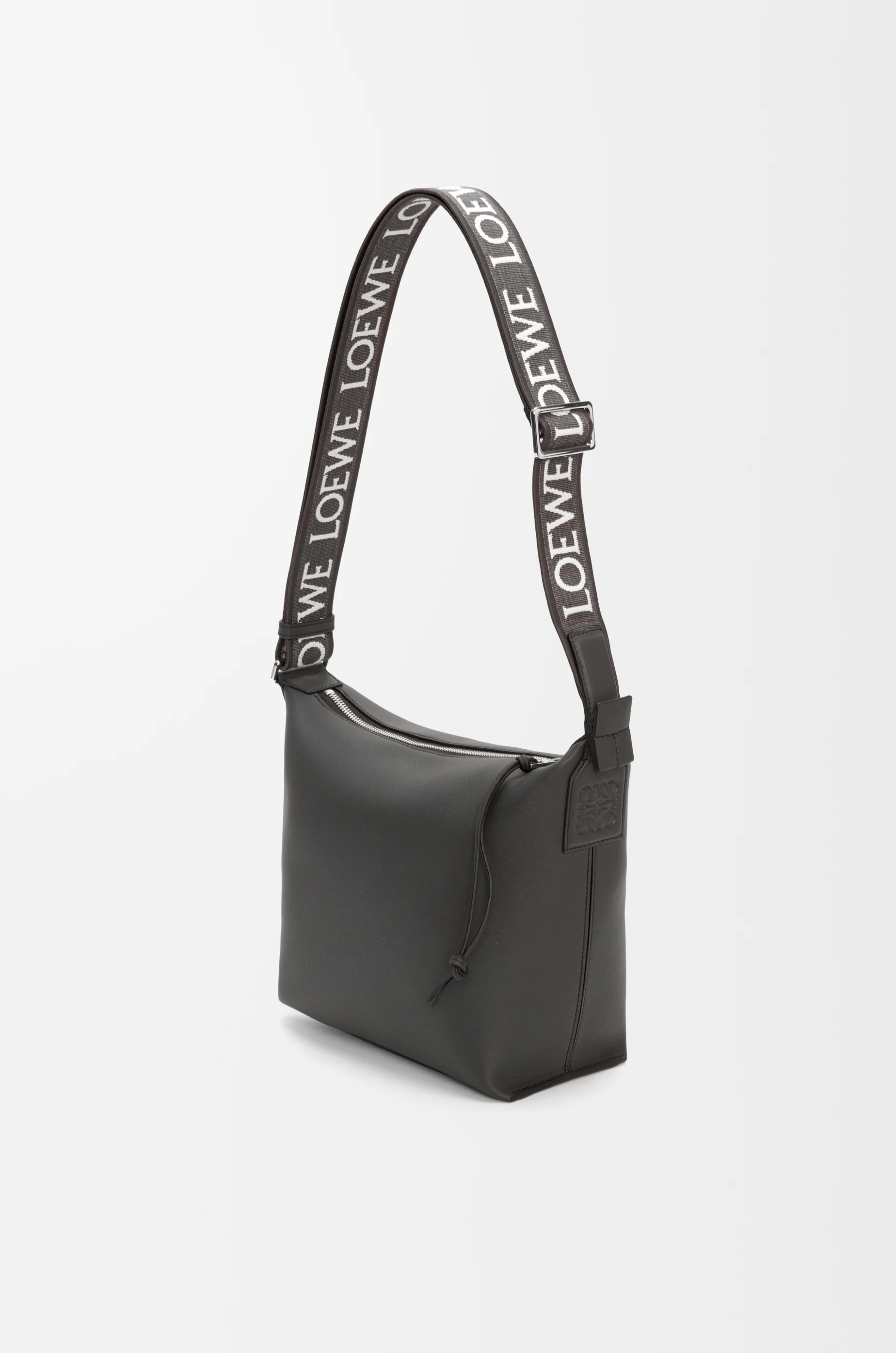 Small Cubi Crossbody bag in supple smooth calfskin and jacquard - 1