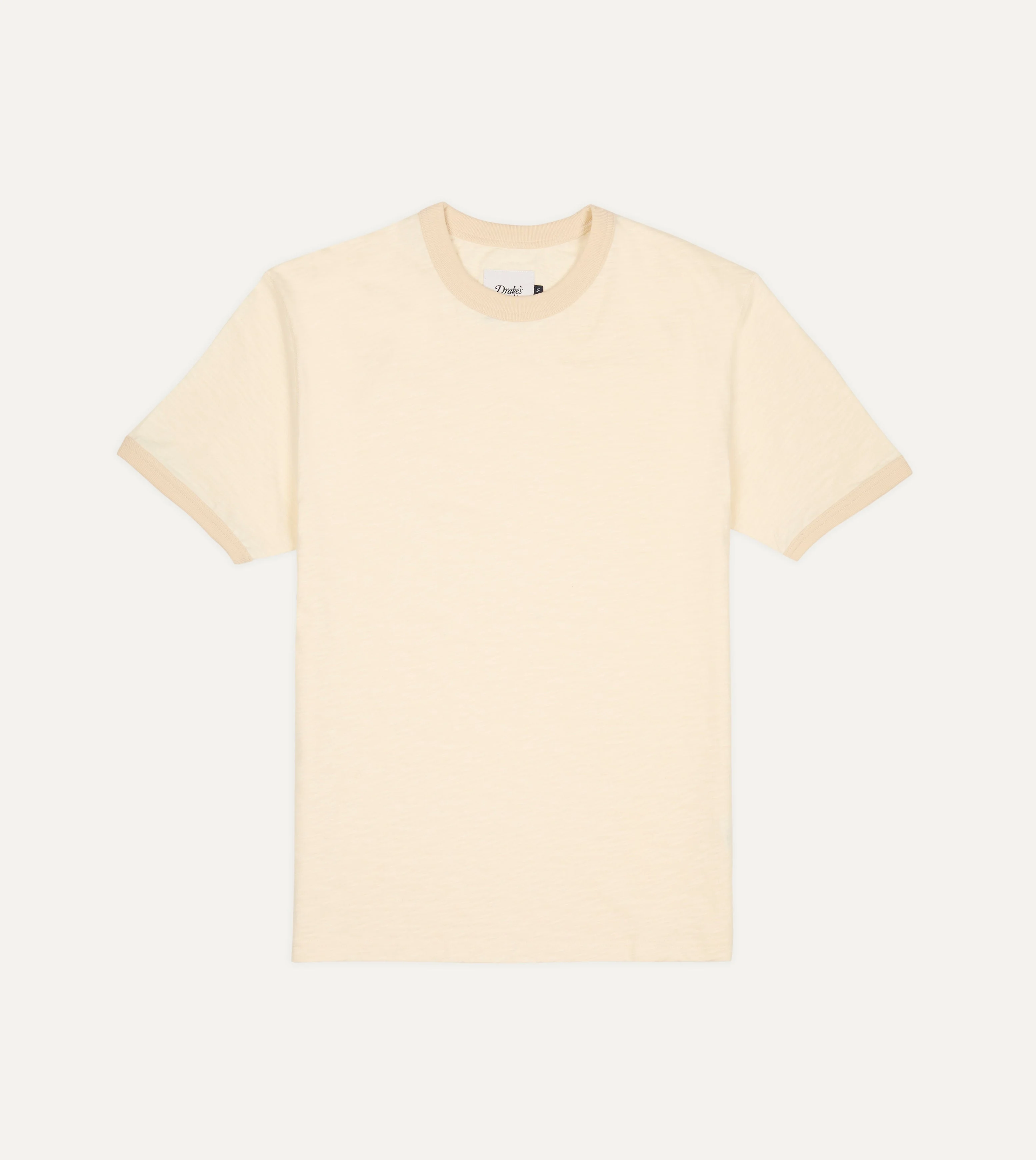 Ecru Tonal Ringer T-Shirt - 1