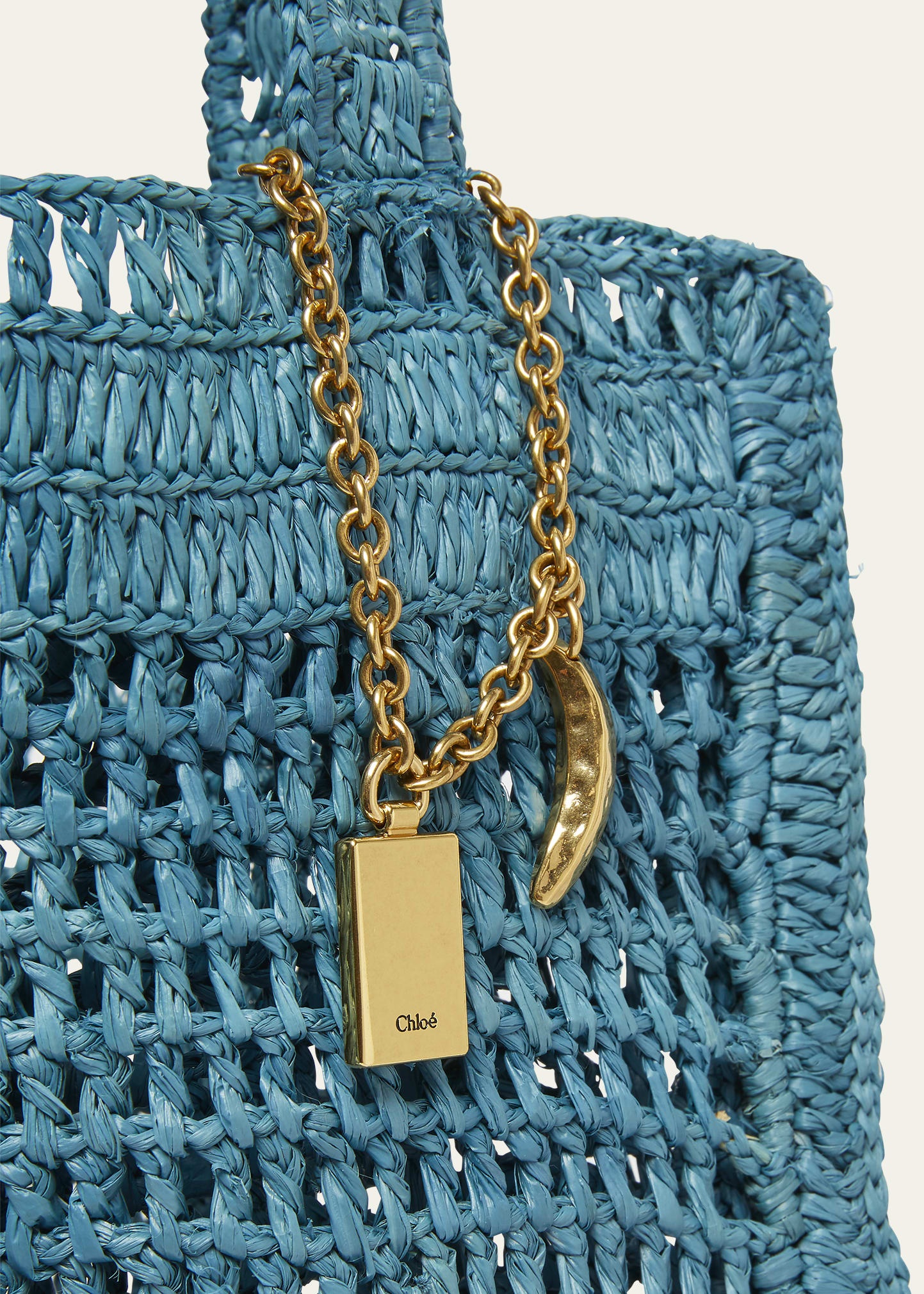 Summer Banana Tote Bag in Crochet Fabric - 5