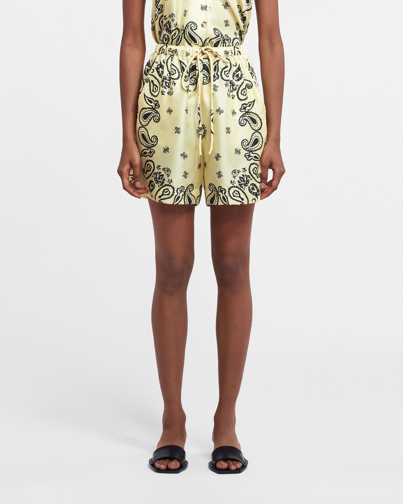 Nanushka Printed Silk-Twill Shorts outlook