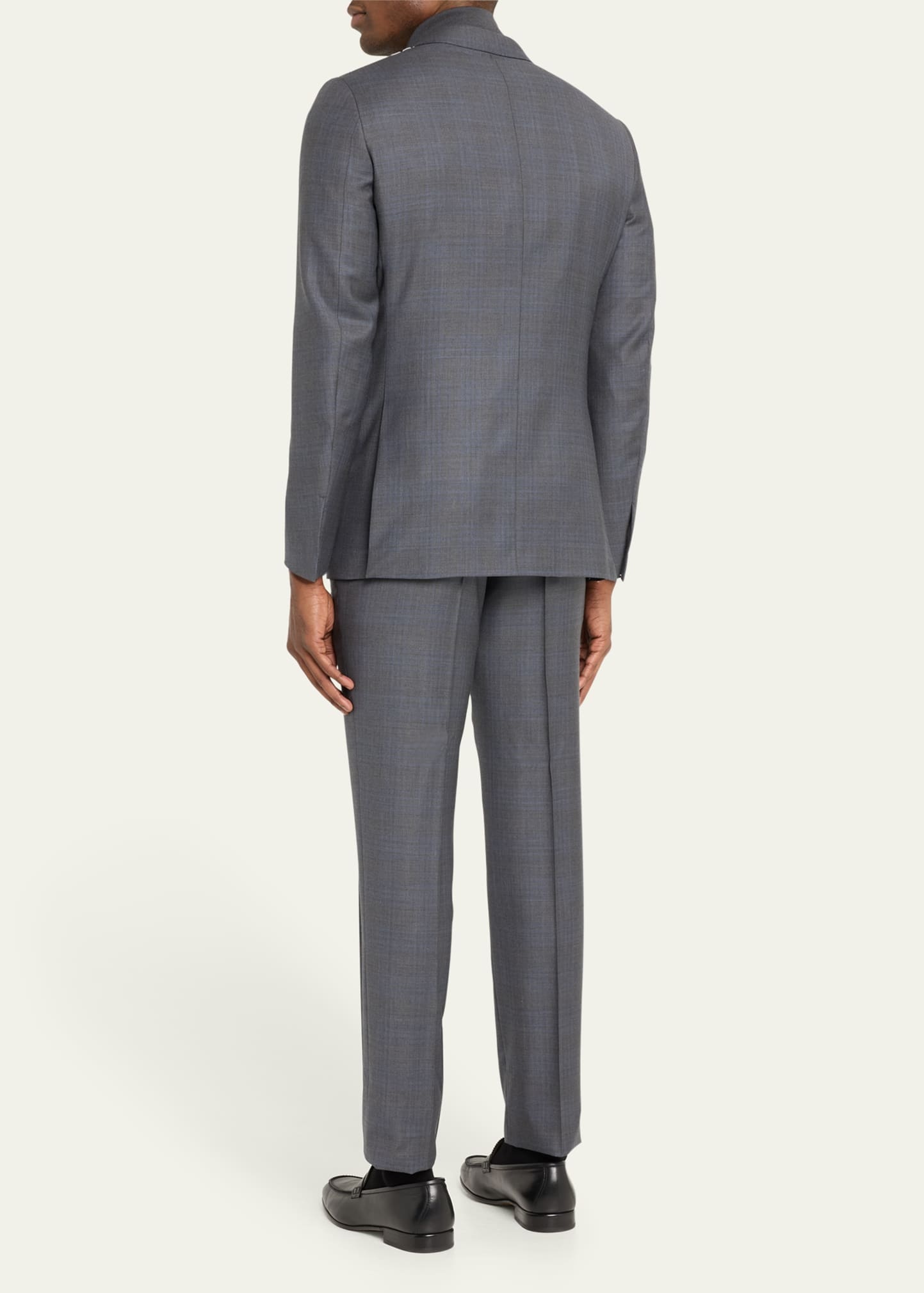 Men's Two-Tone Plaid Wool Suit - 3