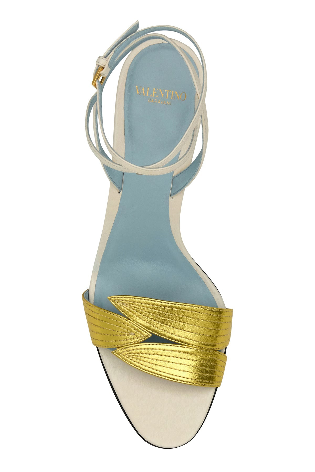 Ivory leather Foliefoliage sandals - 4
