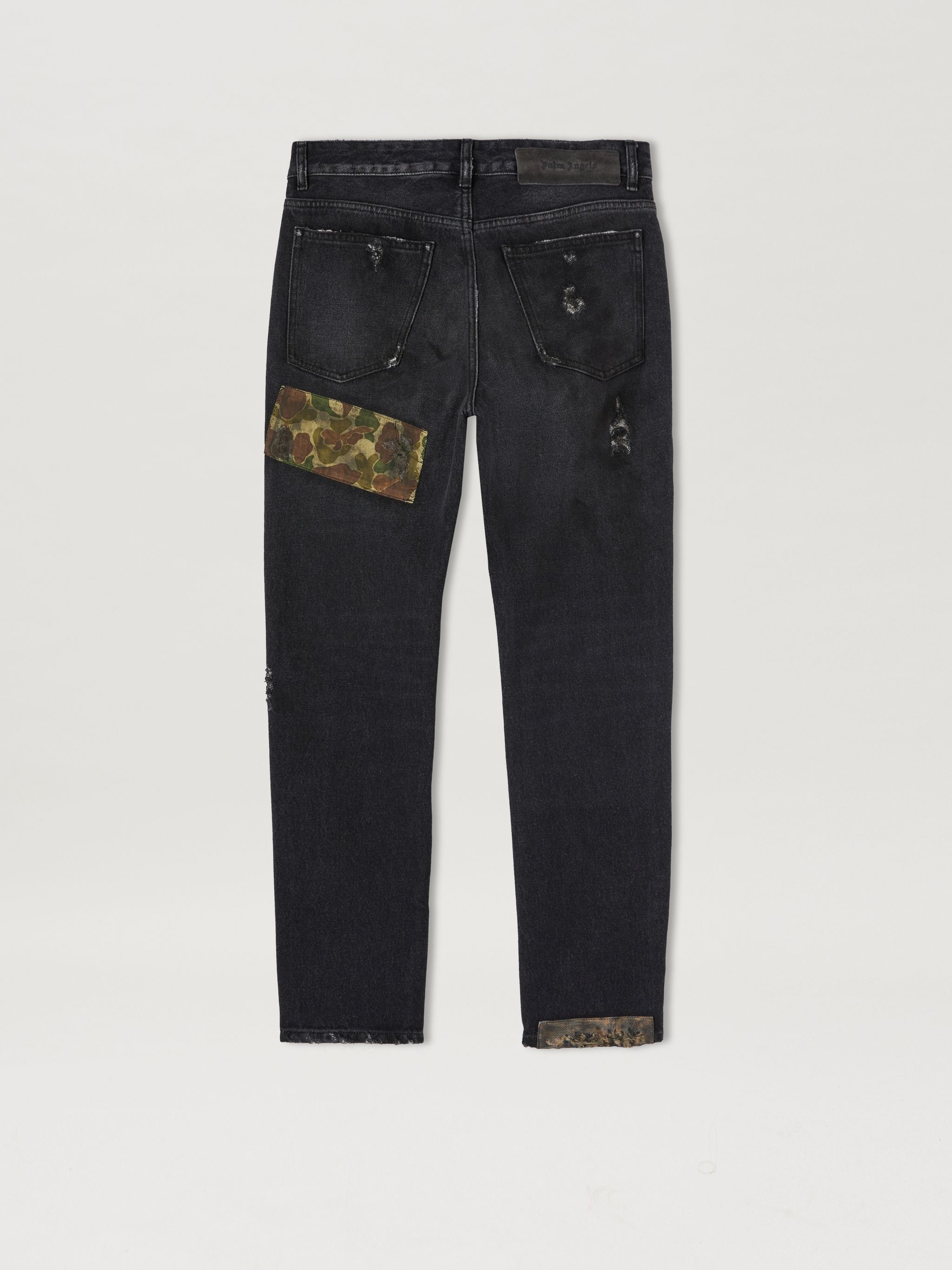 PATCHWORK REGULAR DENIM PANTS - 6