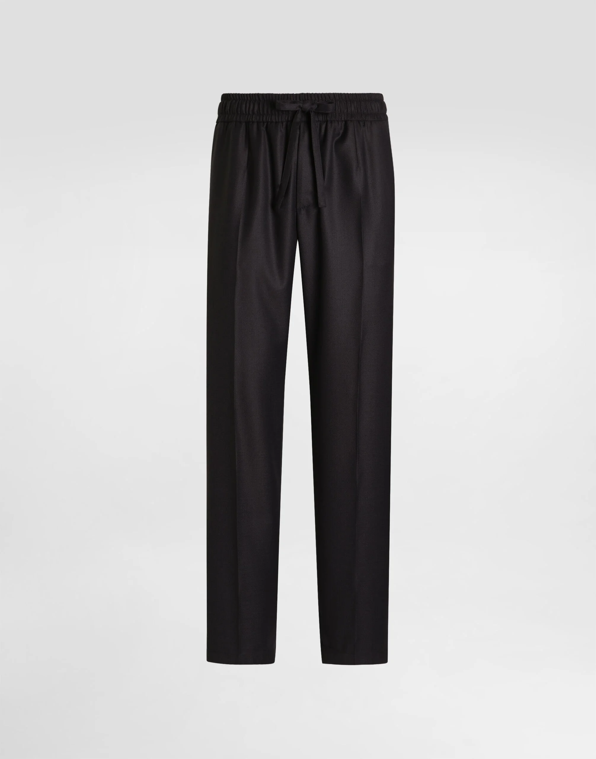 Bird's eye wool jogging trousers - 1