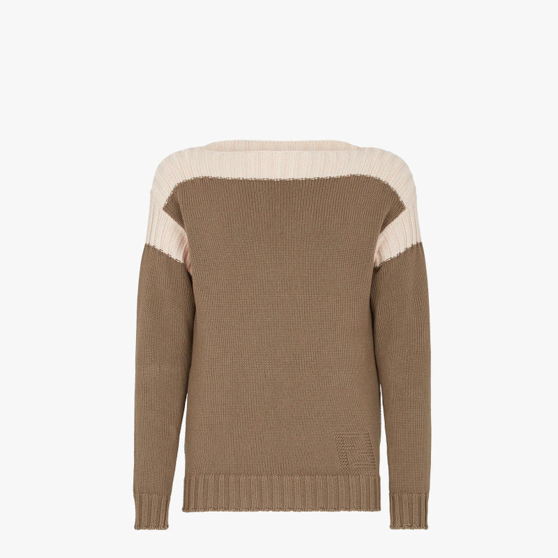 Multicolor cotton and cashmere jumper - 1