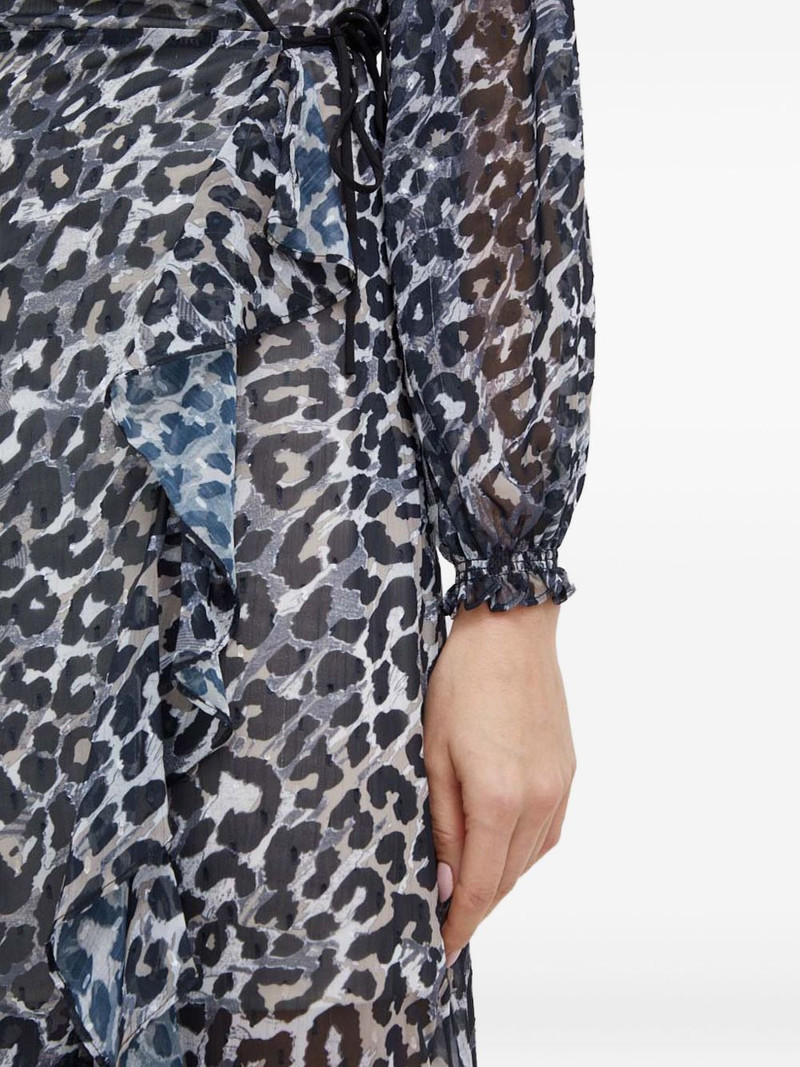 ruffled animal print dress 5