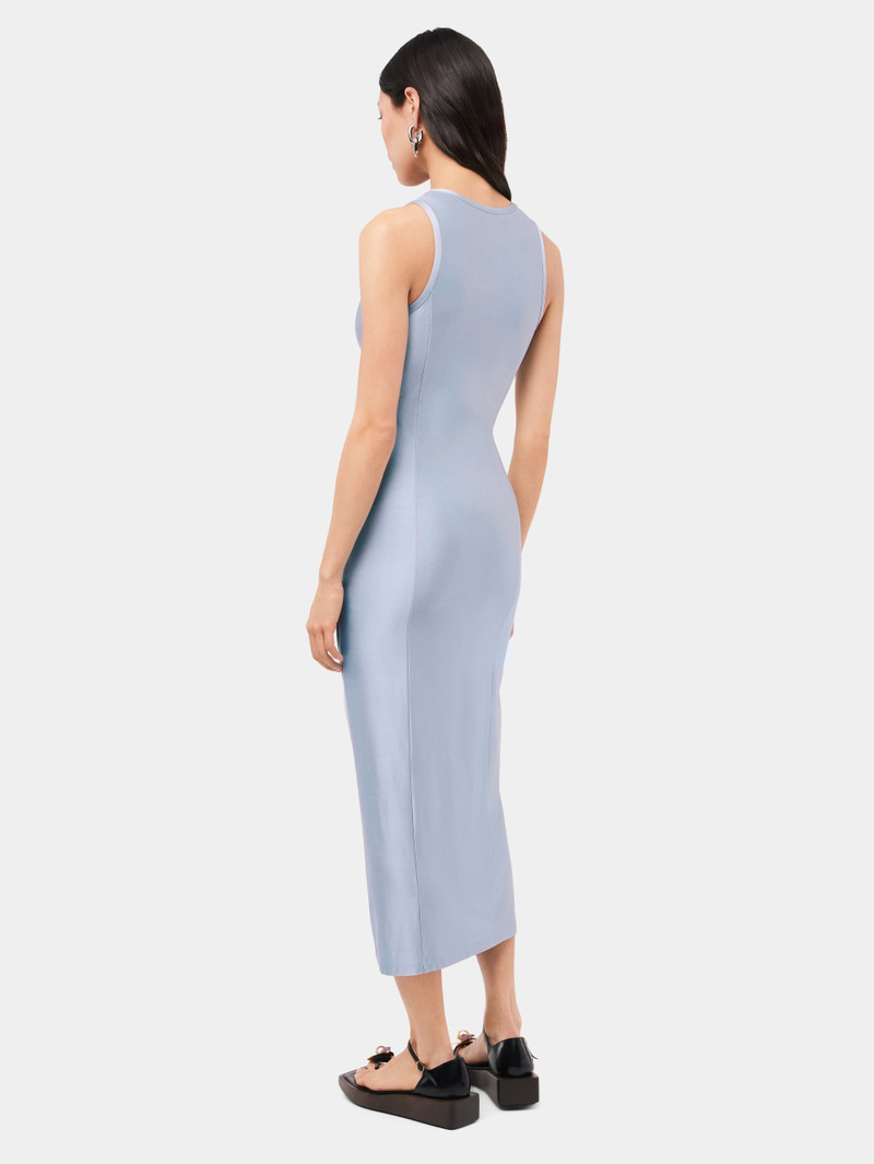 SLEEVELESS FADED BLUE DRAPPÉ PRESSION DRESS 4