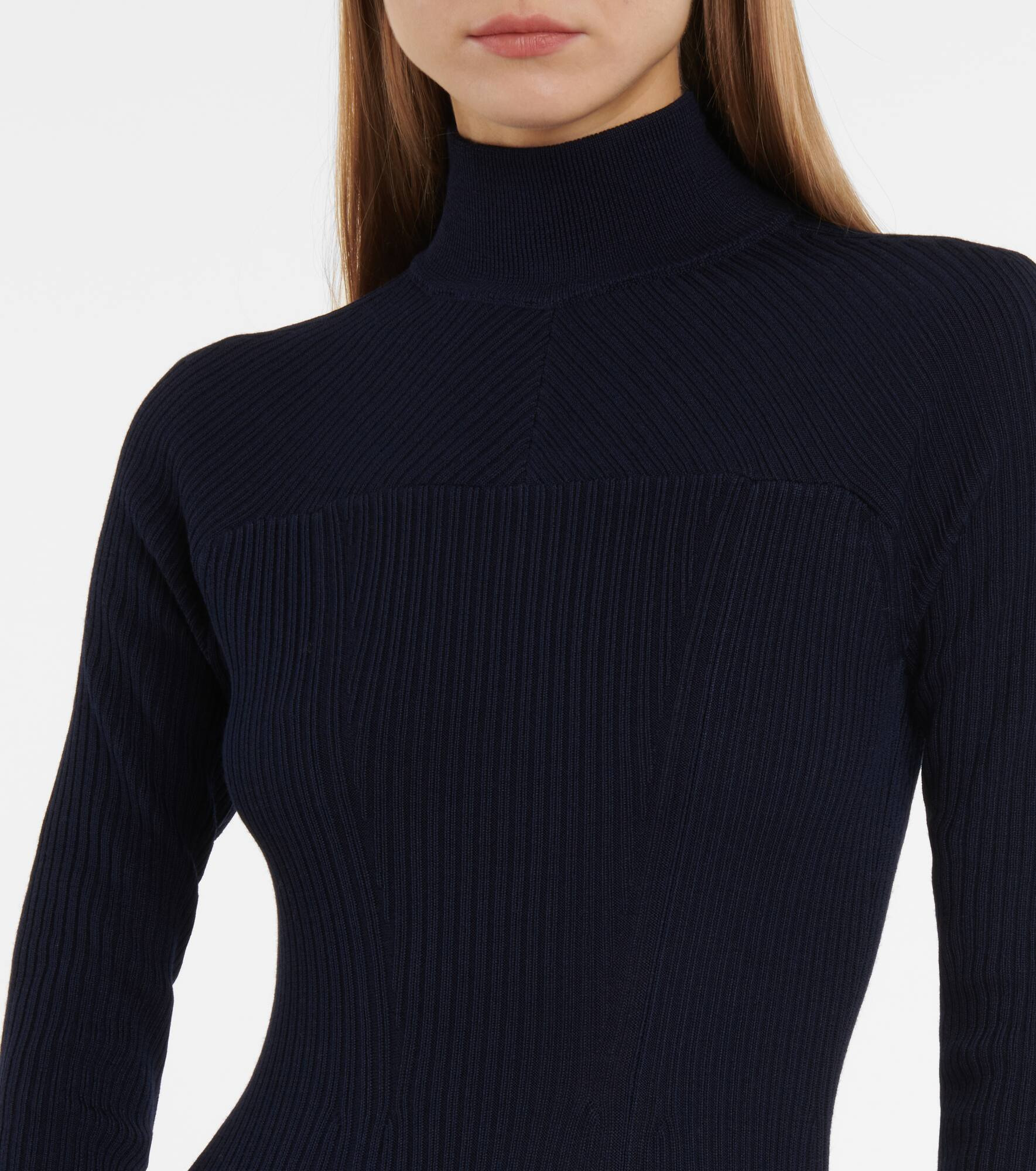 Ribbed-knit wool-blend midi dress - 4