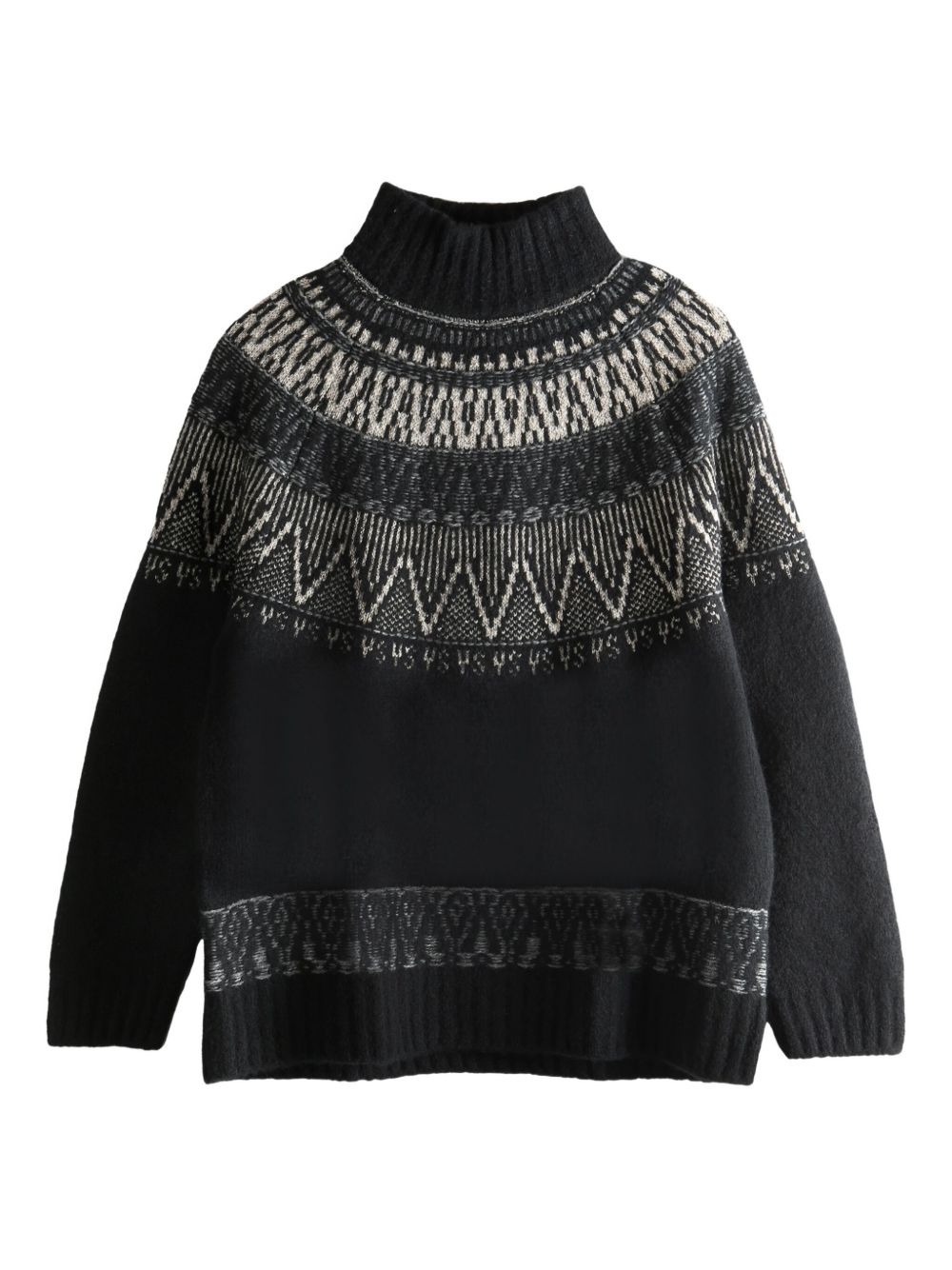 fairisle high-neck sweater - 1