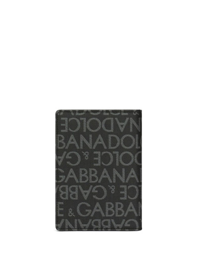 Dolce & Gabbana logo-plaque jacquard cardholder outlook