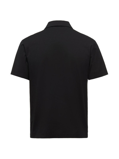 Prada logo embroidered polo shirt outlook