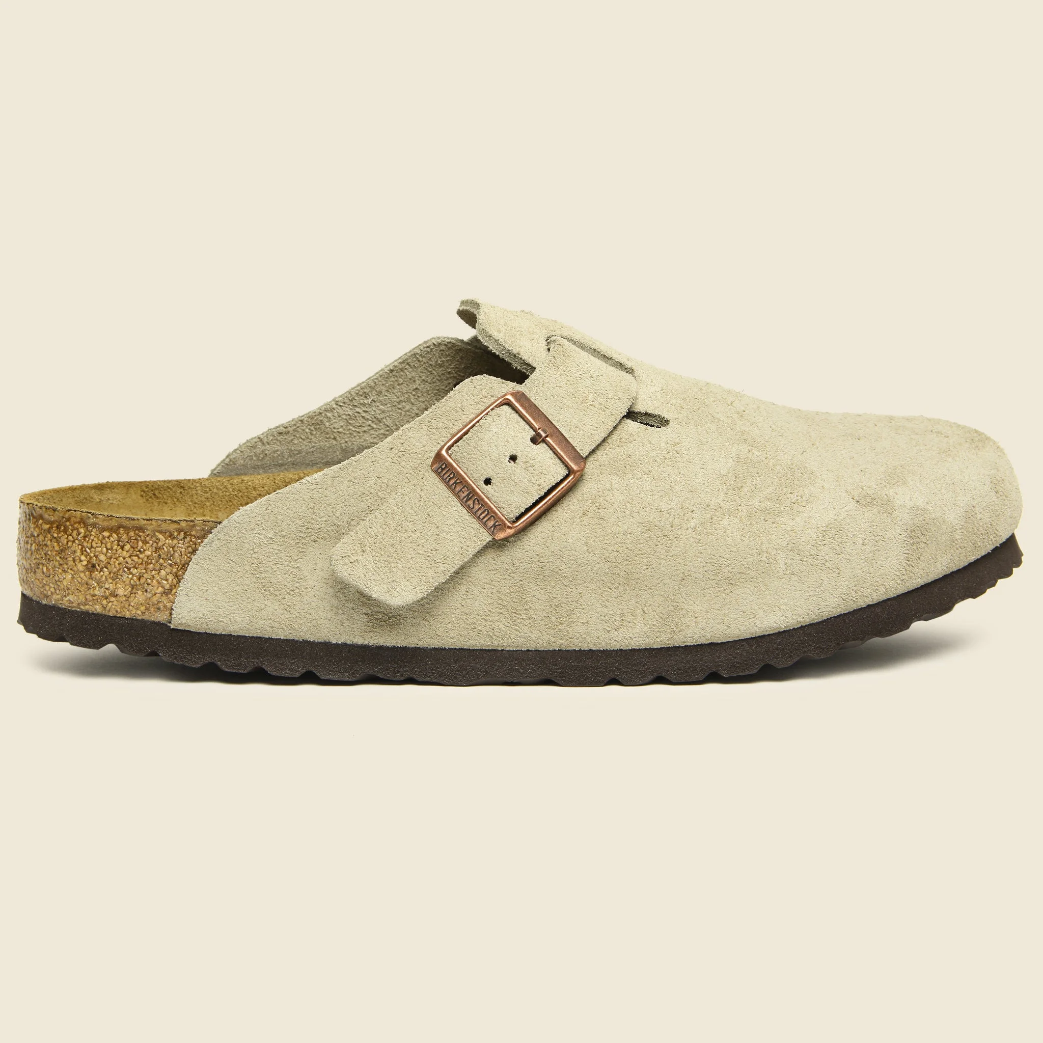 Boston Suede Clog - Taupe - 1