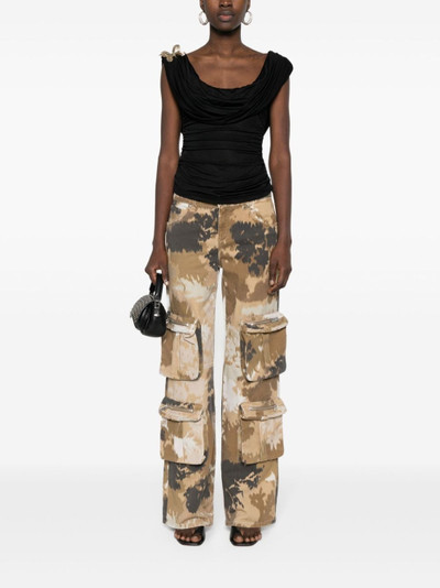 Blumarine ChinÃ© camouflage-print cargo jeans outlook