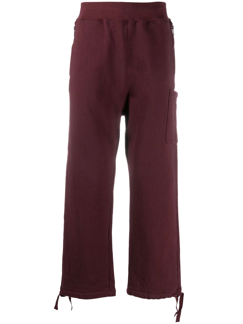 cropped cotton trousers - 1