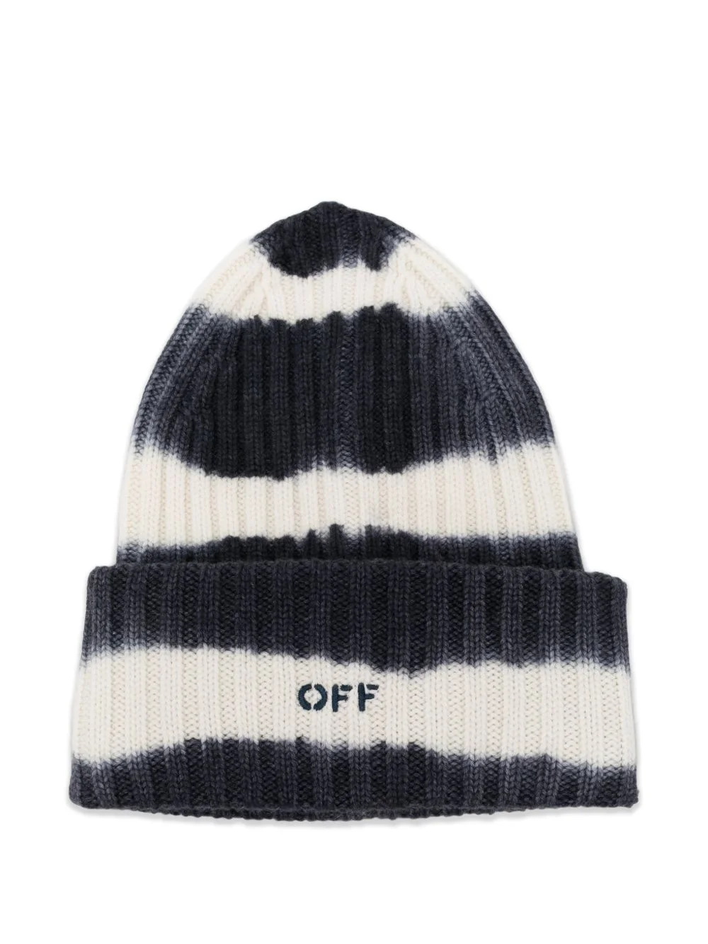 tie-dye ribbed-knit beanie hat - 1