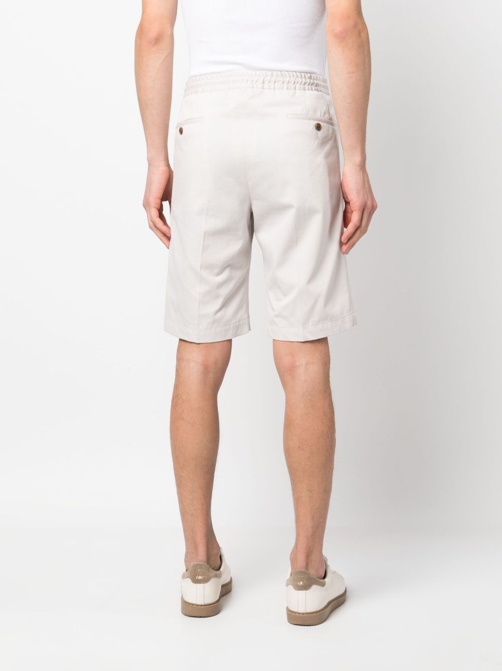 drawstring-waist chino shorts - 4