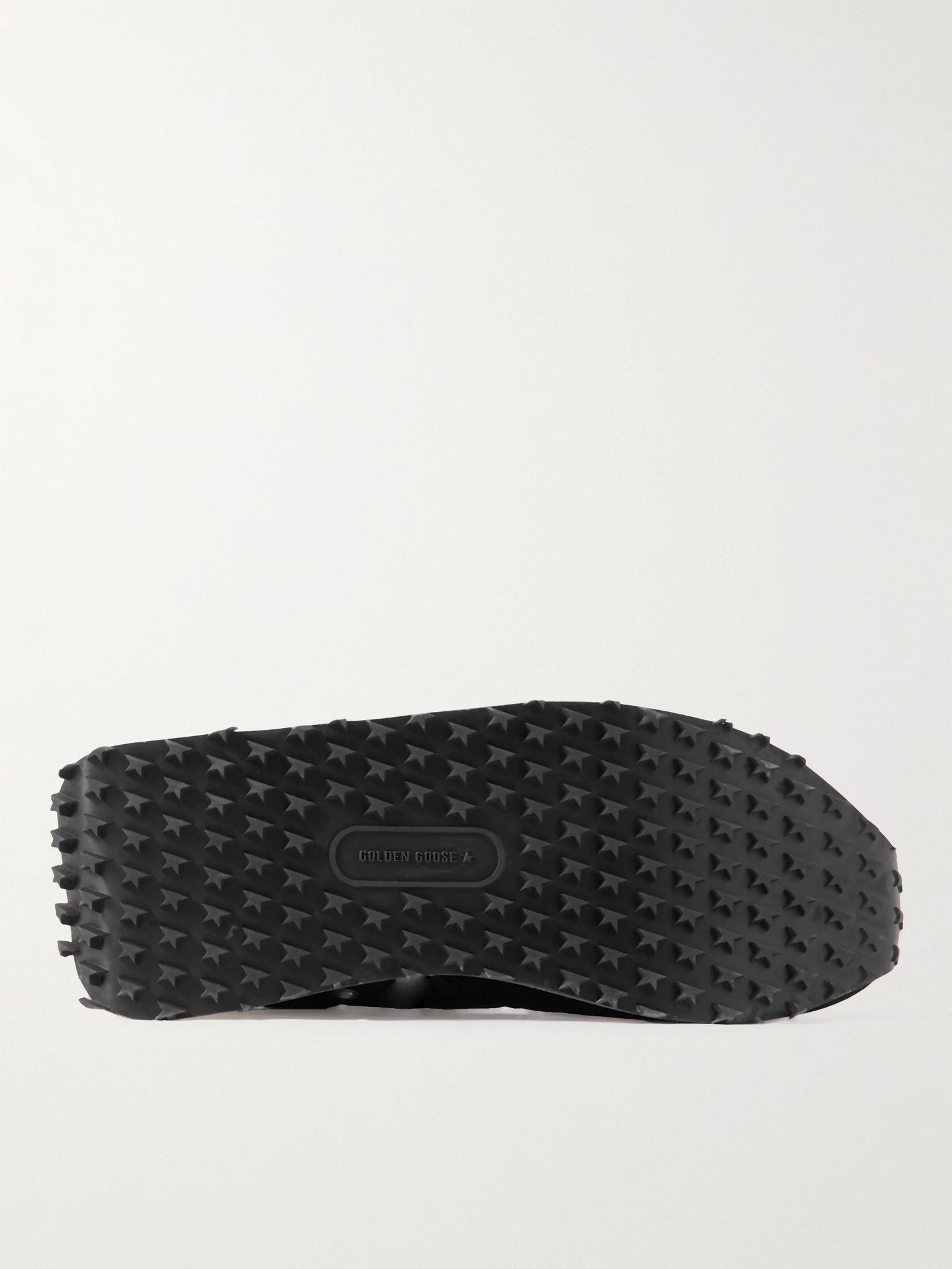 Marathon Leather and Suede-Trimmed Nylon Sneakers Black - 3