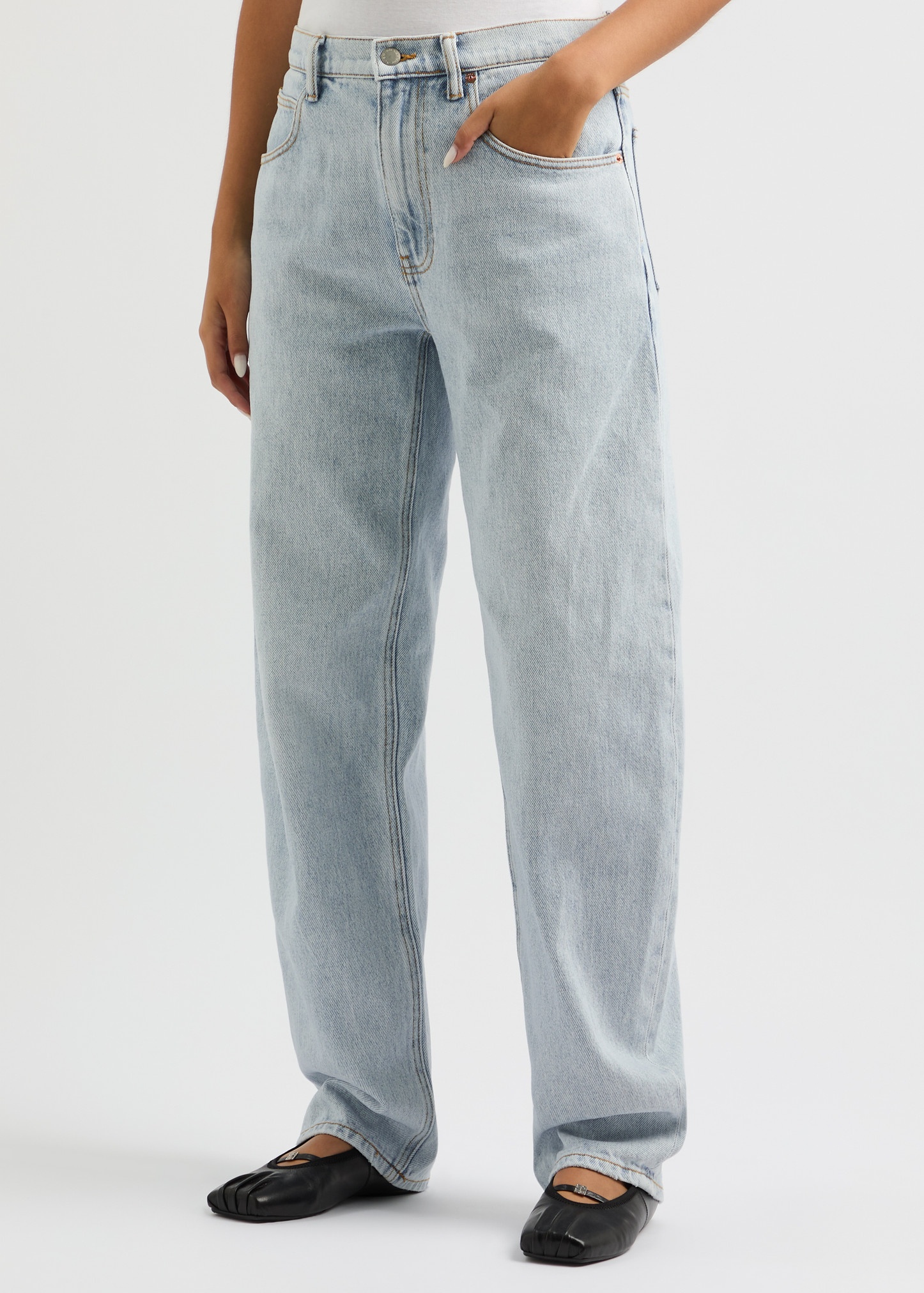 Zip-detail barrel-leg jeans - 2