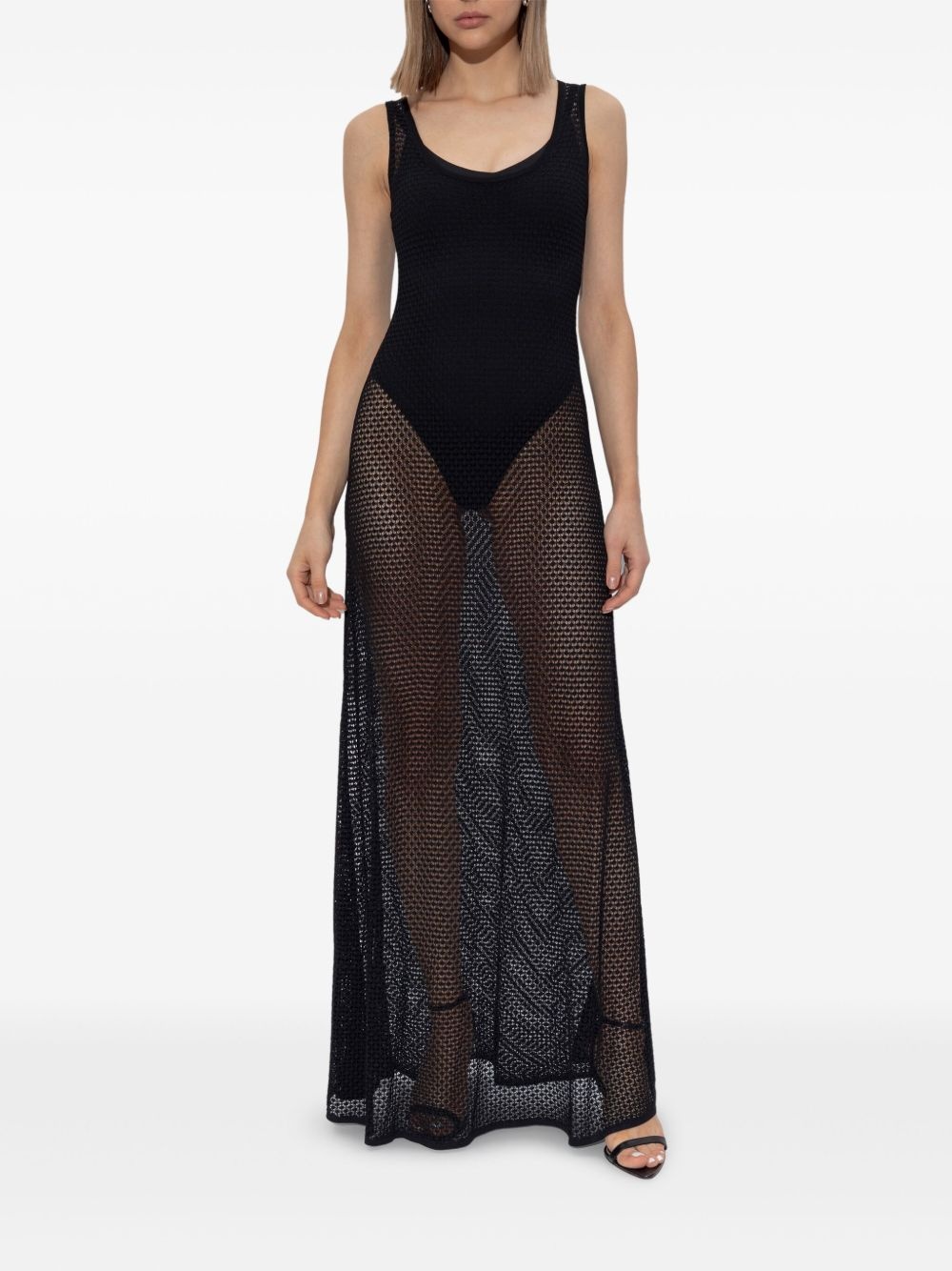 sleeveless scoop-neck maxi dress - 2