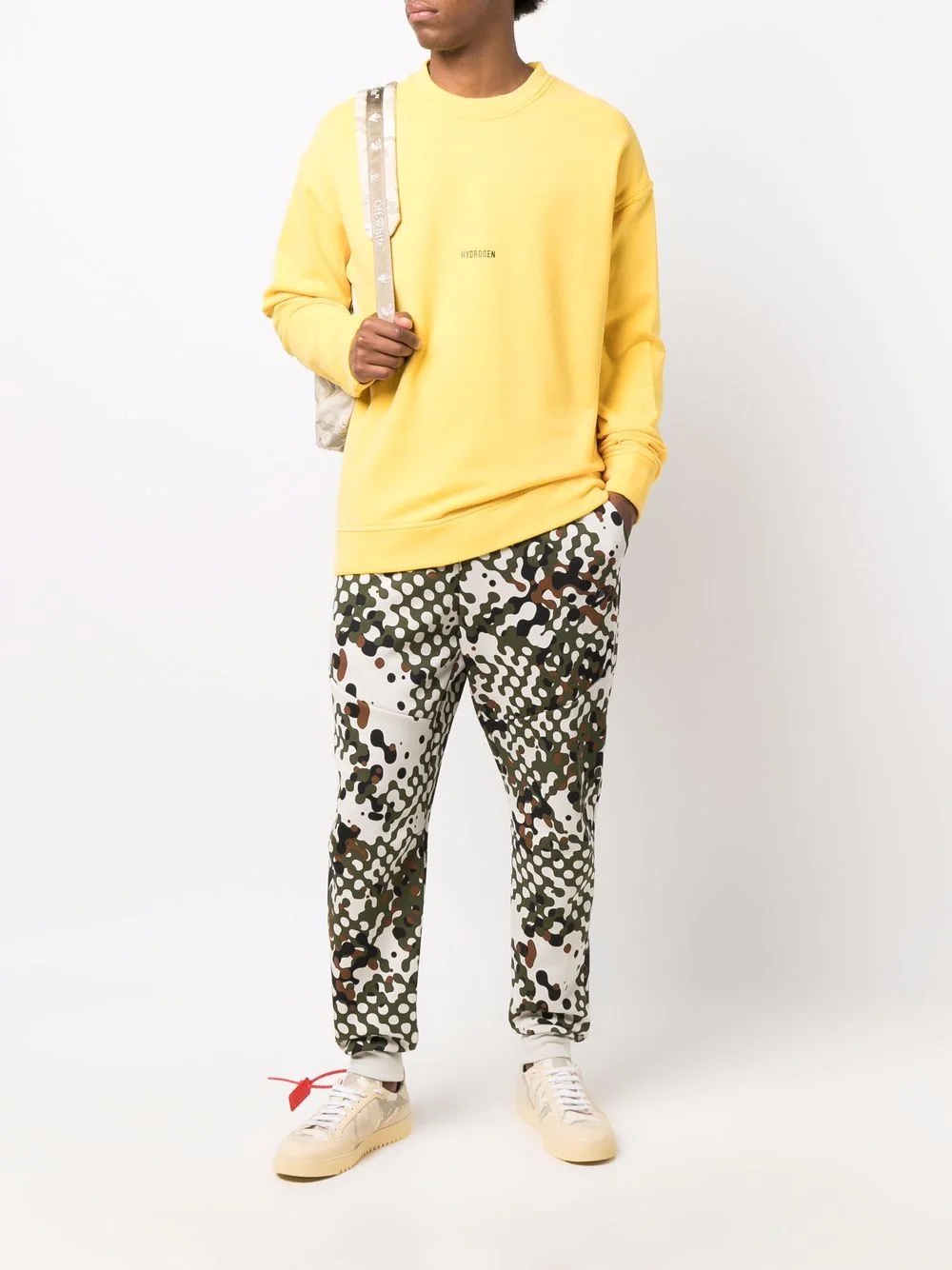 abstract camouflage-print joggers - 2