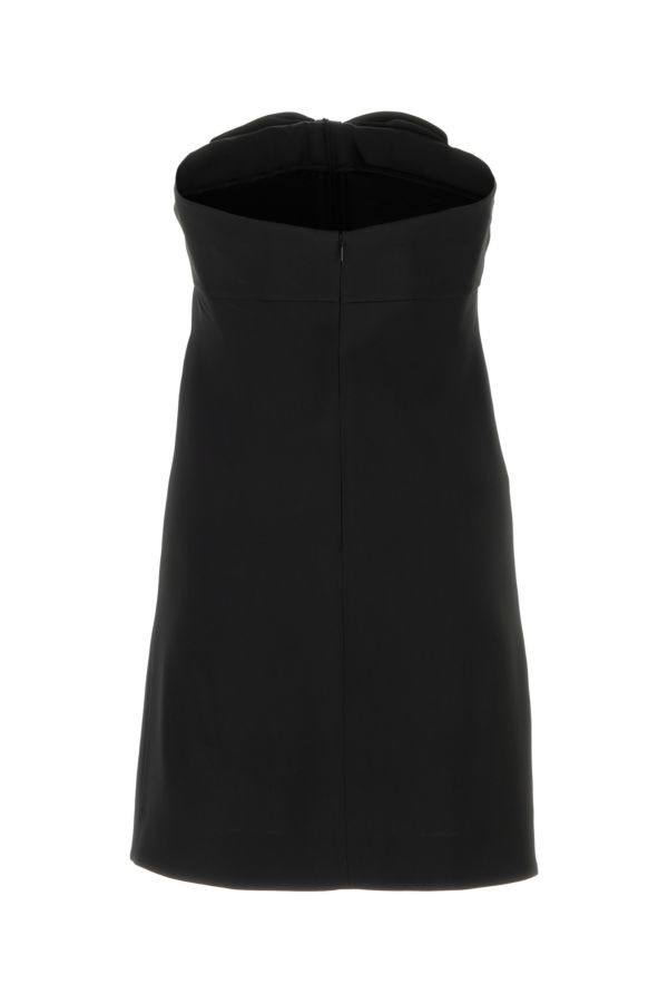 Saint Laurent Woman Black Satin Mini Dress - 2