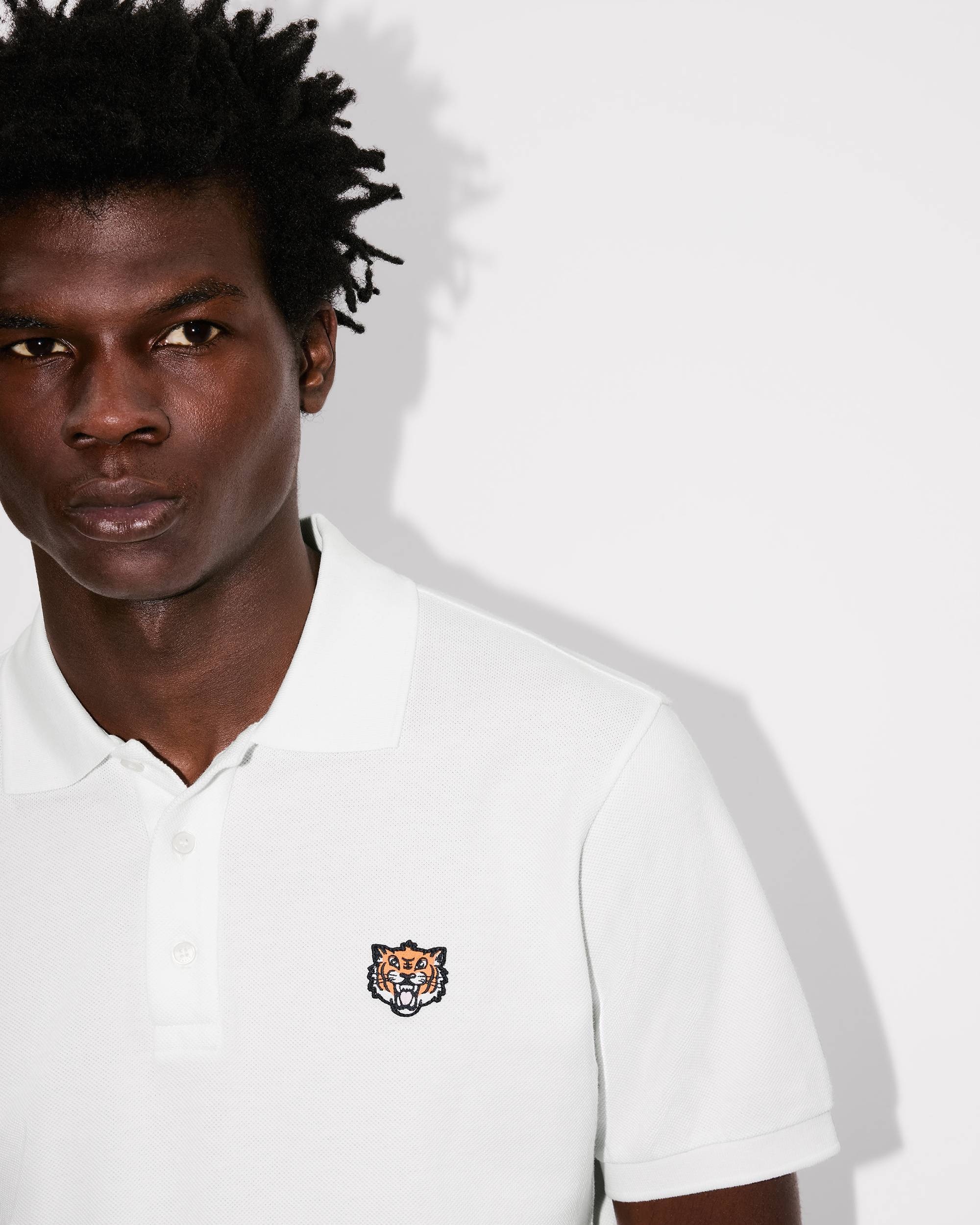'KENZO Happy Tiger' embroidered slim polo in cotton - 6