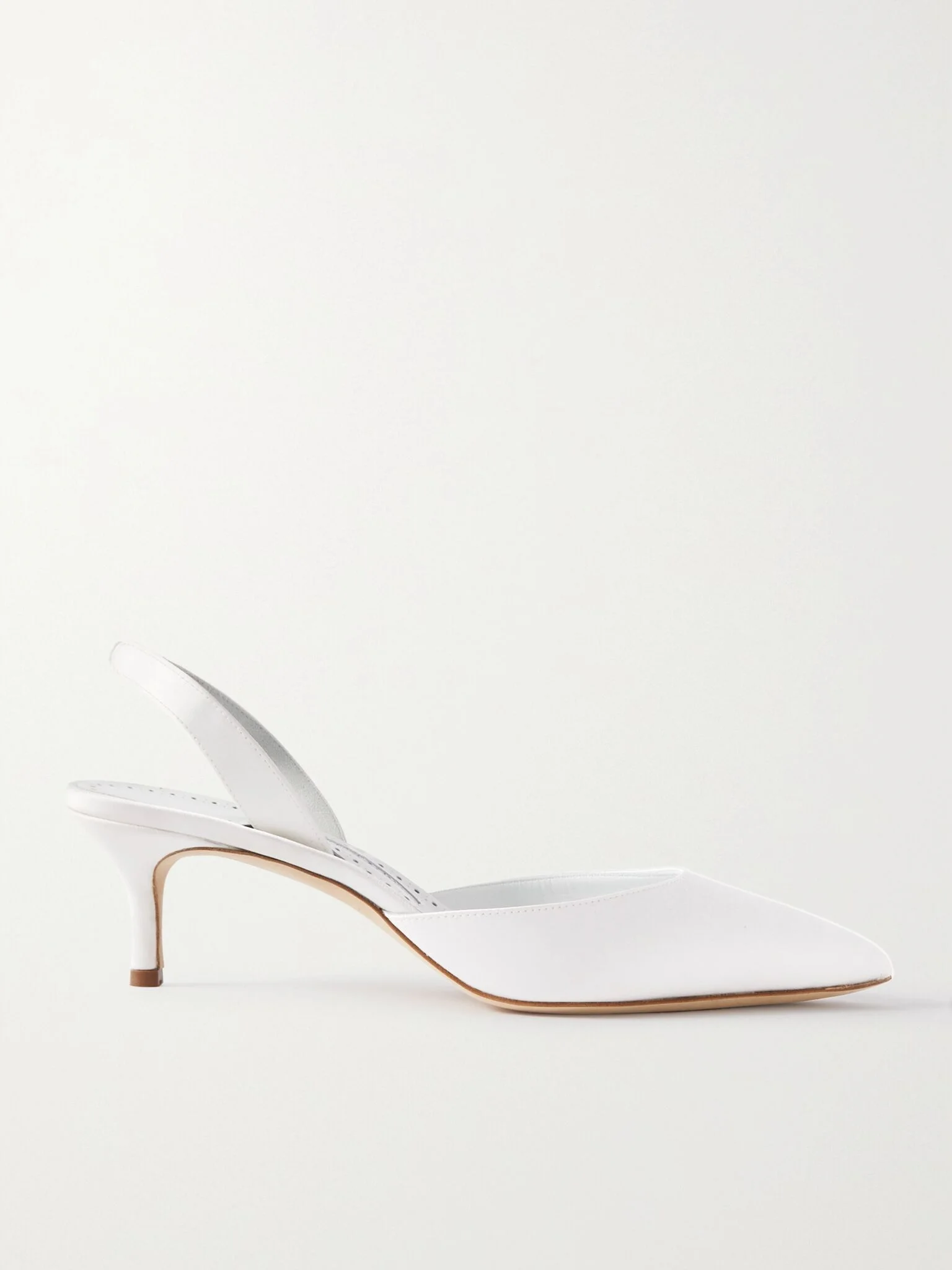 Carolyne Bridal 50 satin slingback pumps White - 1