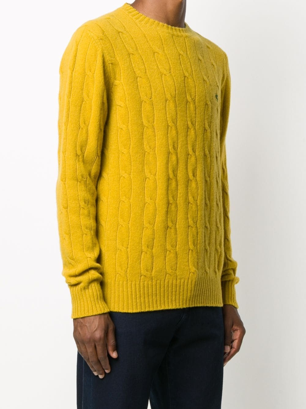 logo cable-knit jumper - 3