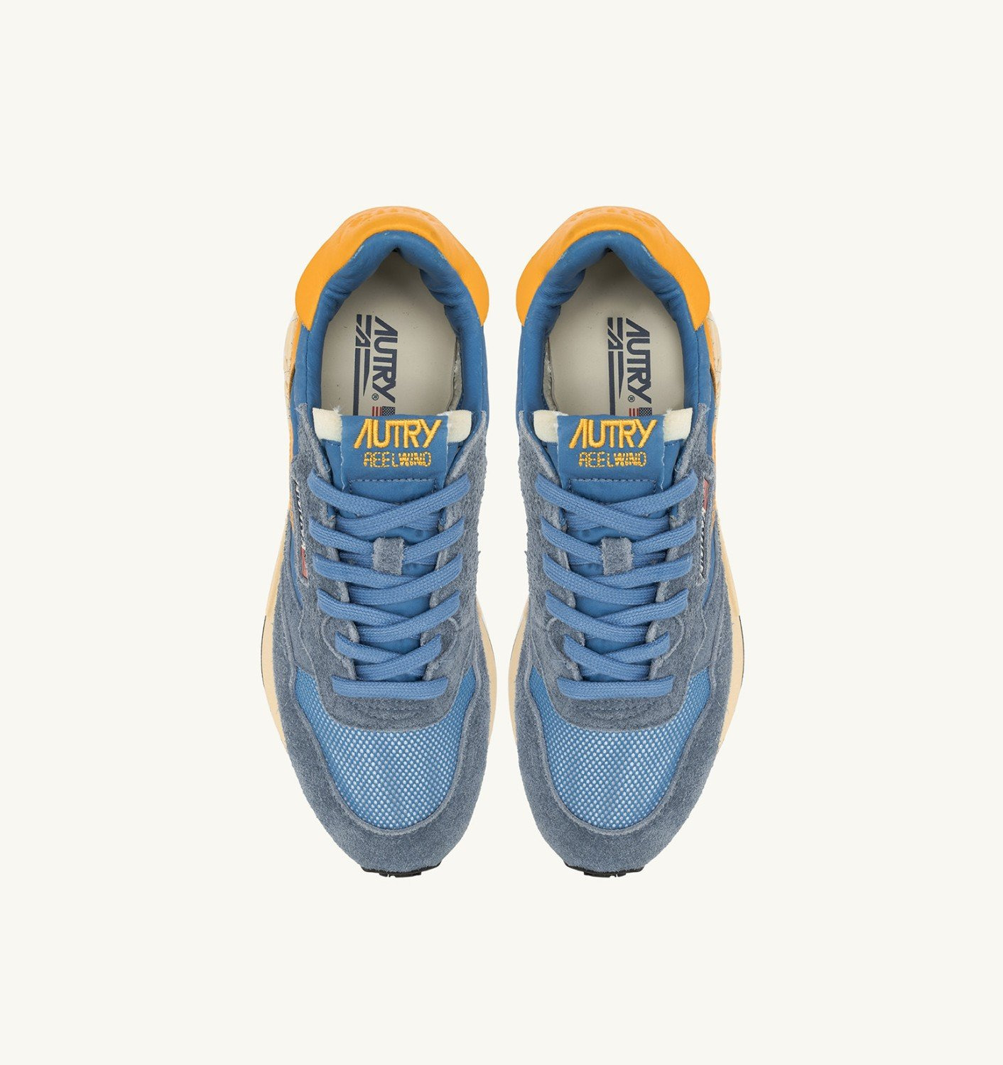 REELWIND LOW SNEAKERS IN CENBLE AND GOLD FUSION SUEDE AND NYLON - 5