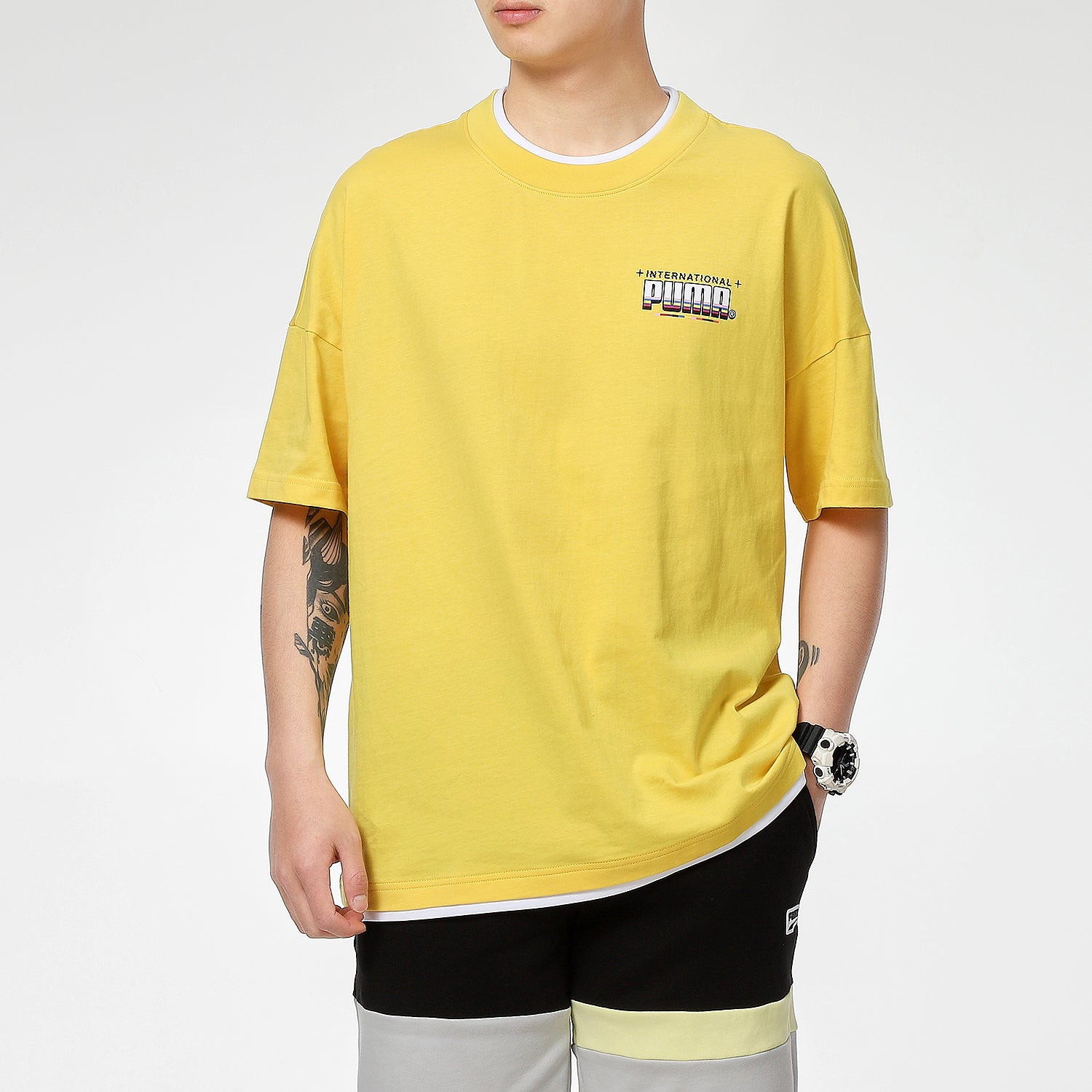 PUMA x Britto T-Shirt 'Yellow White Black' 532257-37 - 3