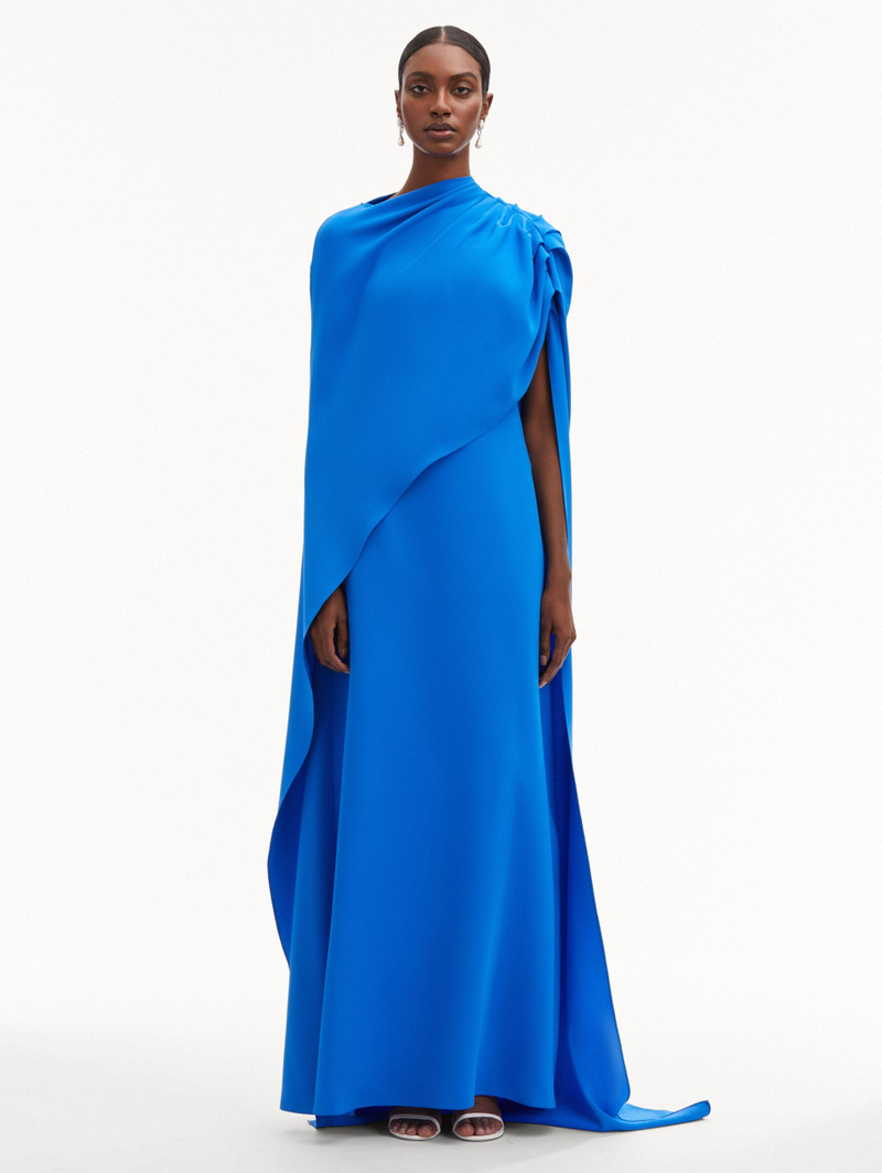 Oscar de la Renta DRAPED-DETAIL GEORGETTE CAFTAN outlook