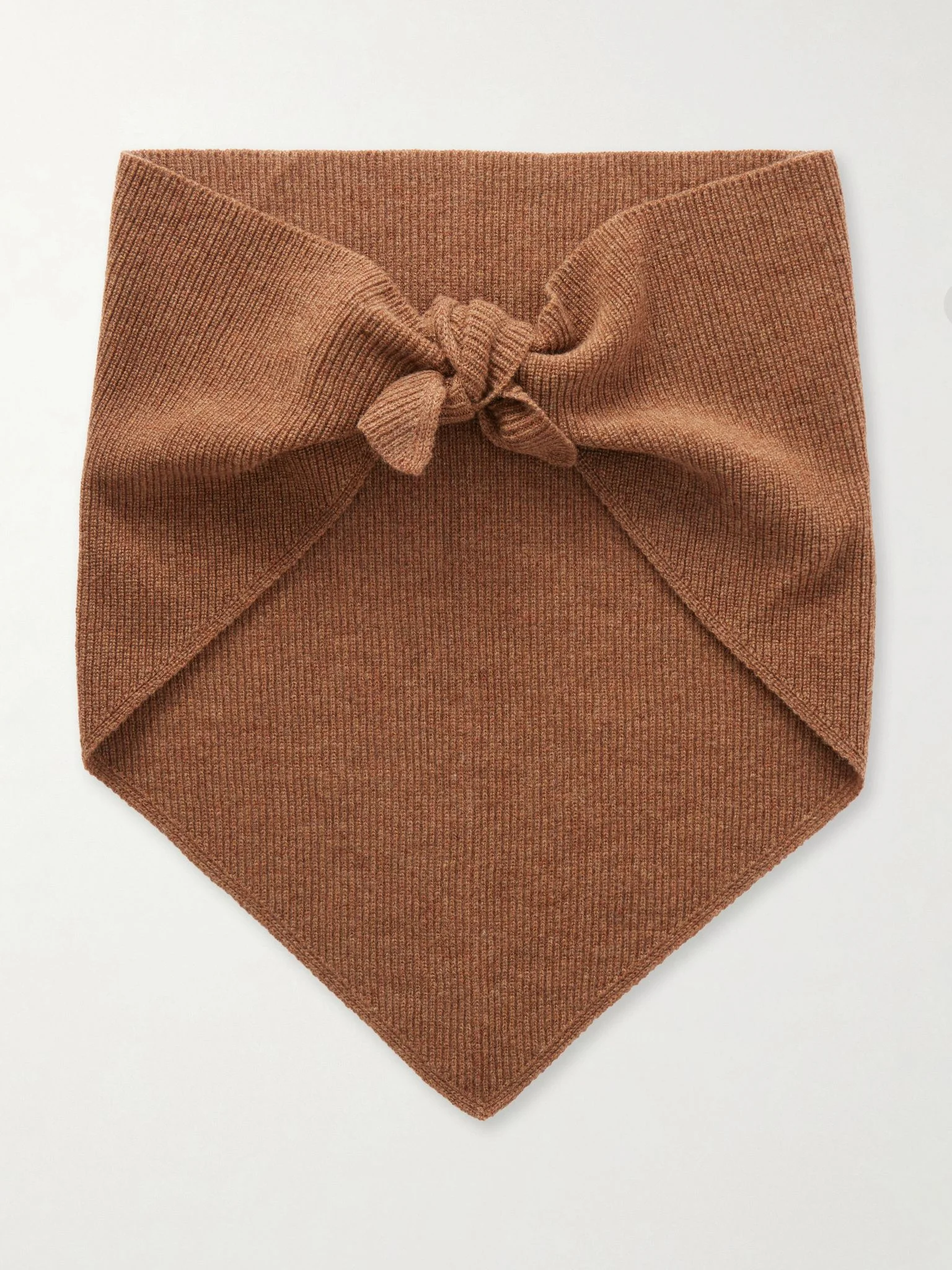 Fionn ribbed cashmere scarf Camel - 1