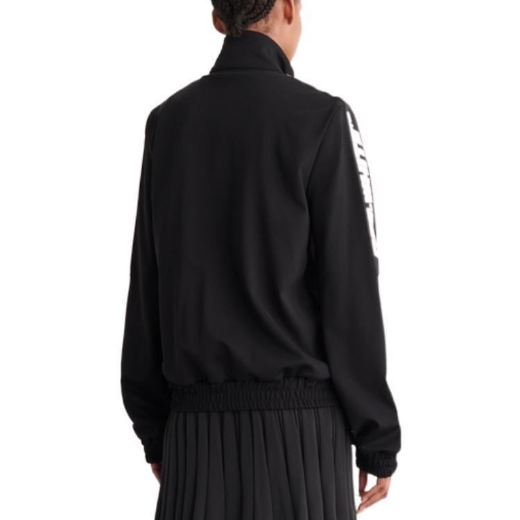 (WMNS) Off-White Logo-Tape Track Jacket 'Black' OWVL016C99JER0011000 - 3