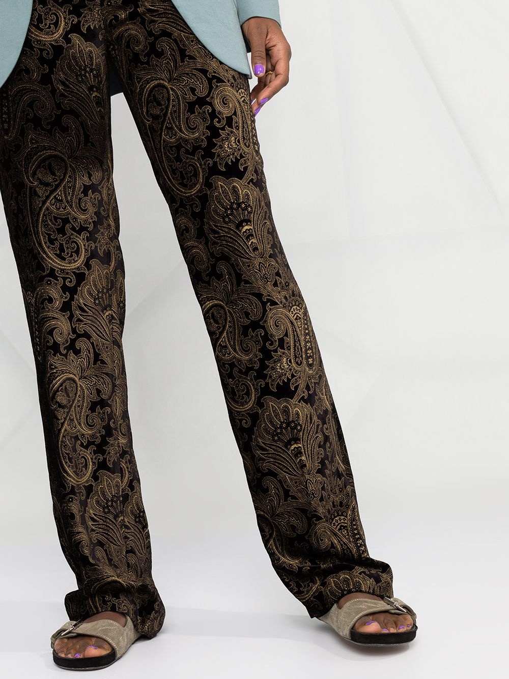 paisley-print trousers - 3