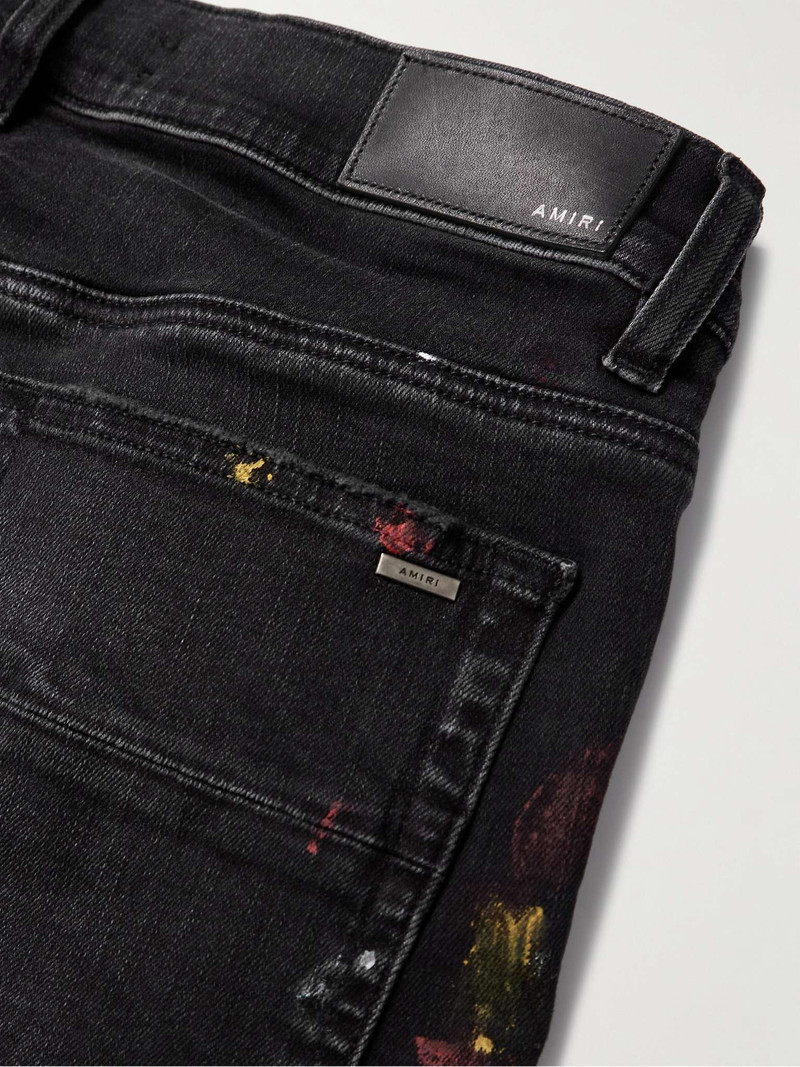Skinny-Fit Paint-Splattered Jeans 5