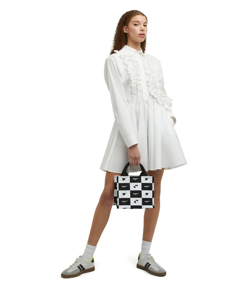 Blended cotton MSGM mini Canvas Tote Bag 1