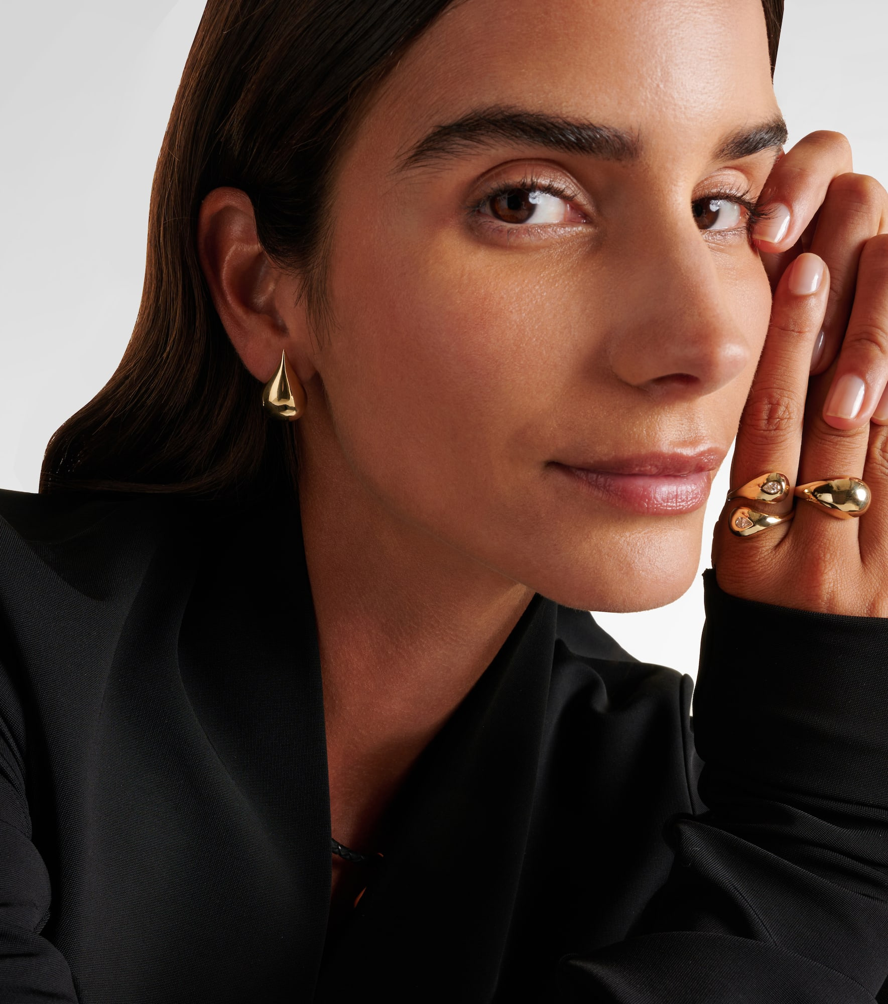 Water Droplet 14kt gold earrings - 3