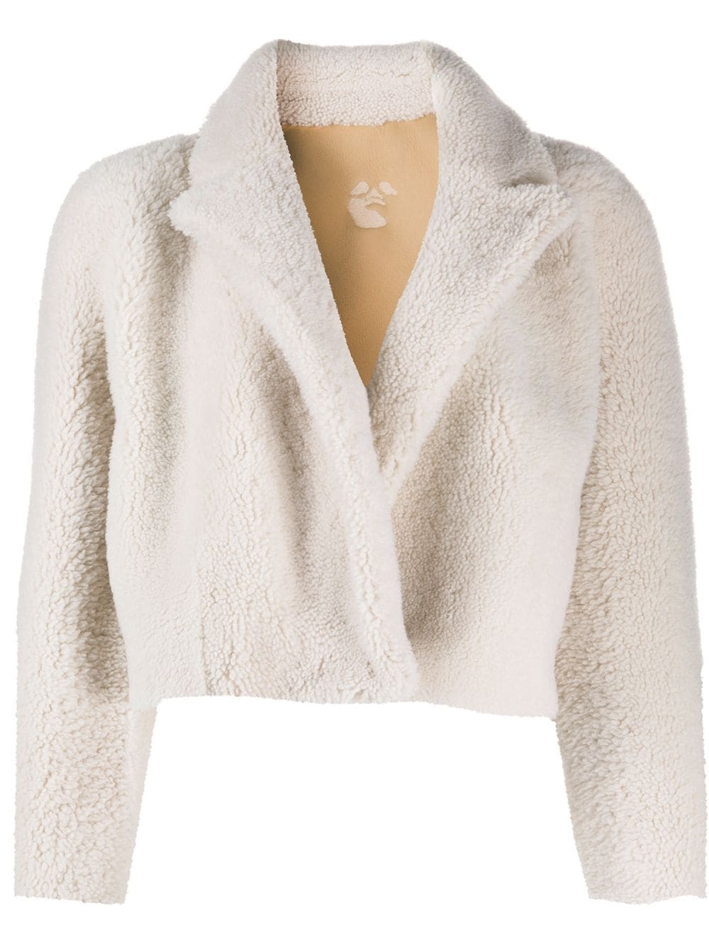 cropped shearling jacket - 1