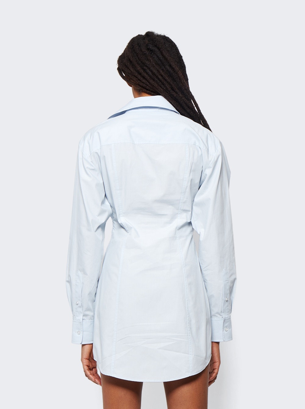 Twist Front Shirt Dress Xenon Blue - 5