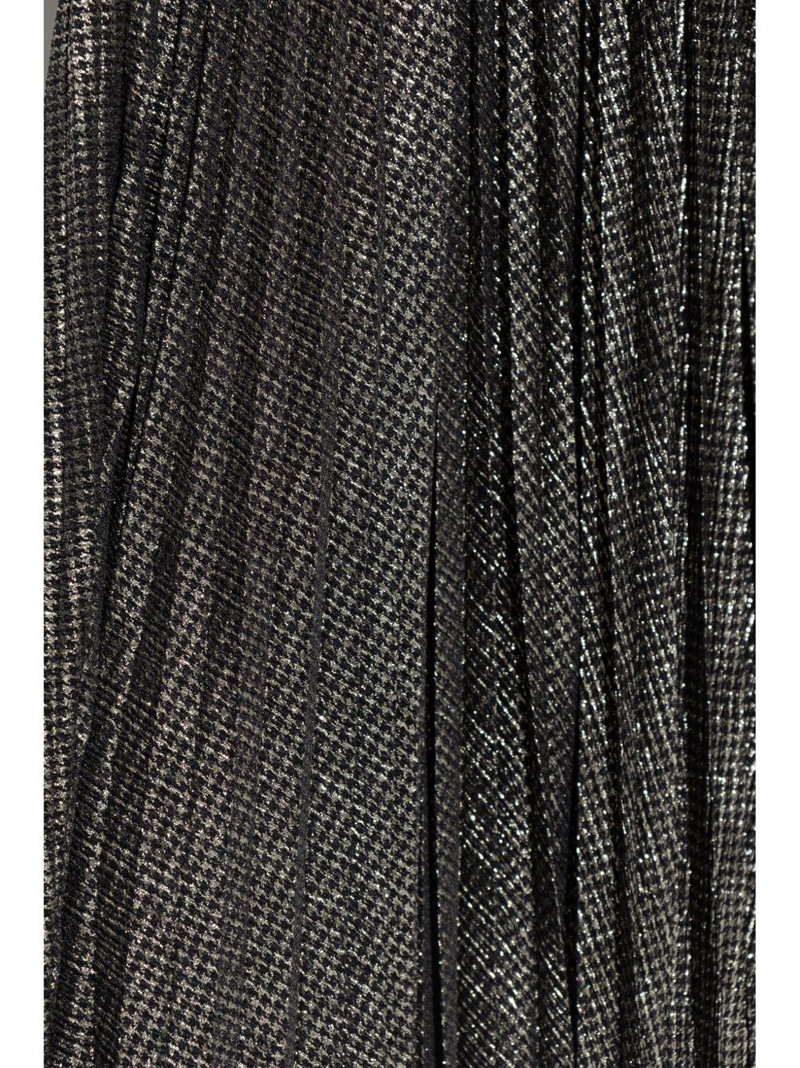 pleated houndstooth-print midi skirt 5