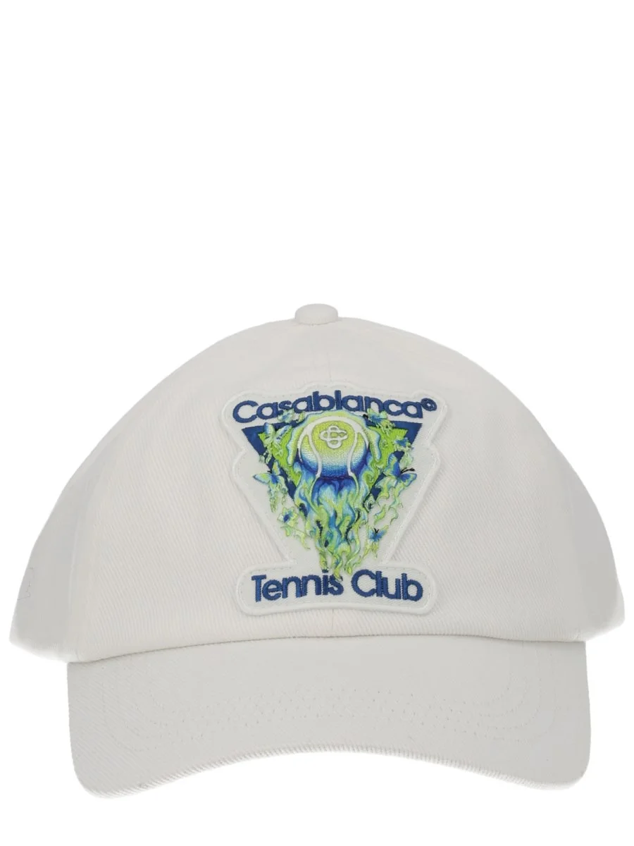 COTTON FLAMING TENNIS BALL BASEBALL CAP - 1