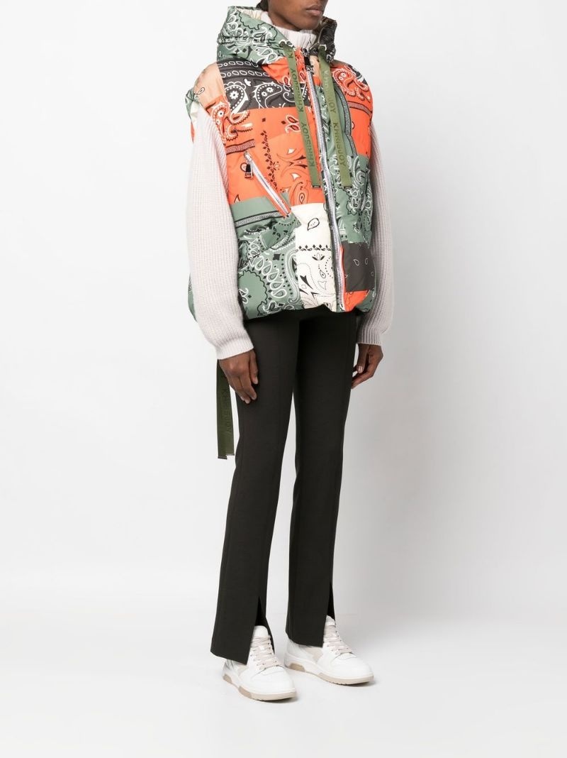 drawstring hooded gilet - 3